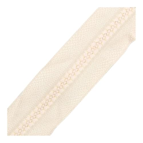 DAOFEUK 3 Stück 40-120 cm Harzspulen-Reißverschlüsse für Schneiderarbeiten, Nähen, Handwerk, Nylon-Reißverschlüsse, Großpackung, 24 Farben (beige, Option 1_50 cm) von DAOFEUK