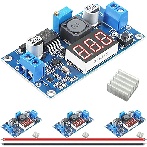 DAOKAI Einstellbarer DC-DC Abwärtswandler,Abwärt Spannungsregler Leistungsmodul 36V 24V 12V bis 5V 2A Step down Modul mit Digitaler Voltmeter Anzeige Spannung Stabilisator(4 Stück) von DAOKAI