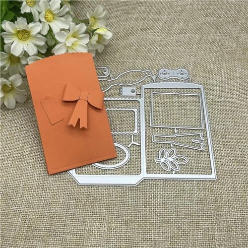 11,5 x 11,6 cm, Kartenhalter, Schleife, Rahmen, Stempel, Metall-Stanzformen für Scrapbooking, dekorative Prägeschablone, Kartengestaltung 11,5 x 11,6 cm, Kartenhalter, Schleife, Rahmen, Stempel, Metall-Stanzformen für Scrapbooking, dekorative Prägeschablone, Kartengestaltung von DAOTUNGWDHUO