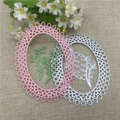 14 x 10,8 cm Spitzen-Kreisrahmen Hintergrund Metall-Stanzformen Schablonen für Scrapbooking, dekorative Prägeschablone, Kartengestaltung 14 x 10,8 cm Spitzen-Kreisrahmen Hintergrund Metall-Stanzformen Schablonen für Scrapbooking, dekorative Prägeschablone, Kartengestaltung von DAOTUNGWDHUO