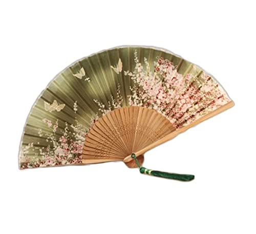 Handfächer Faltfächer Handfächer Schmetterlinge Blumengemusterte Handfächer Chinesischer/Japanischer Vintage Retro-Stil Handgefertigte Fächer und Muster Geschenk Chinesischer Fächer Handfaltfächer Hoc von DAPERCI