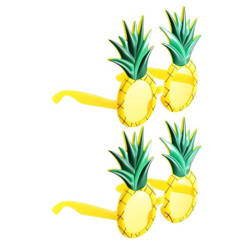 DARANCA Lustige Sonnenbrille for Erwachsene, lustige Brille, Ananas-Sonnenbrille – 2 Paar lustige Ananas-Sonnenbrillen in Fruchtform, tropische Sonnenbrille, Ananas-Party von DARANCA