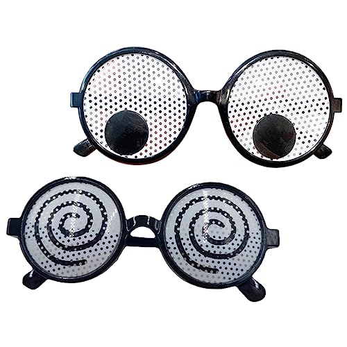 DARANCA Lustige Sonnenbrillen for Erwachsene, Witzbrillen, 2 Stück Halloween-Brillen, Verkleidungssonnenbrillen, Streich-Party-Brillen, Augapfel-Brille, Brille mit großen Augen, Scherzbrille von DARANCA