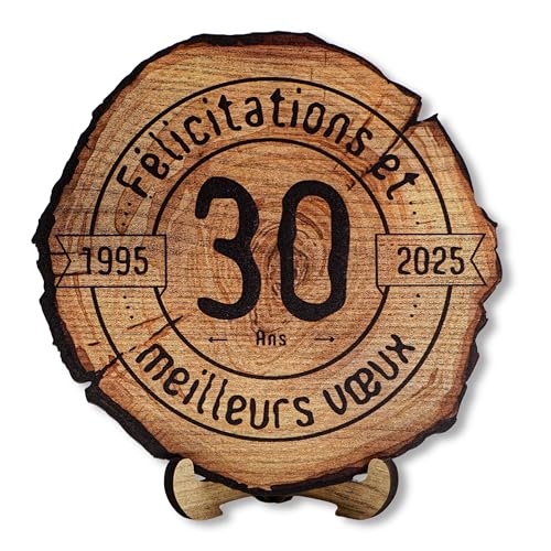 DARO Design - Holzscheibe - 30 Jahre - Größe 30cm- Geschenk zum Jubiläum, 30 Geburtstag, Jahrestag - Herzlichen Glückwunsch von DARO Design