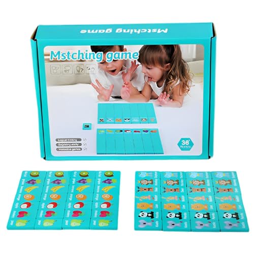 DASHIELL Matching-Kartenspiel, Matching-Spiel für Kinder - Logiktraining-Puzzle-Brettspiel für Kinder,Frühe Lernaktivität, Kinderspielzeug für Zuhause, Reisen, Partys, Kindergarten von DASHIELL