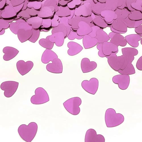 DASIAUTOEM Herz Konfetti Hochzeit, Confetti 30g Konfetti Herzen 10mm Hochzeit Streudeko, Glitzer Pailletten Paper Hearts für Wedding Party Decoration Wedding Party Table Decorations (Rosa) von DASIAUTOEM