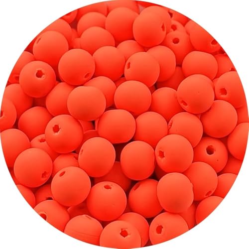 150 Stück 8 mm Polymer-Ton-Perlen, runde Abstandshalter-Perlen, Heishi-Vinyl-Perlen für die Herstellung von Armbändern, Halsketten, Ohrringen, Zubehör, DIY, Handarbeit, Orange von DASUGRHWHCDS