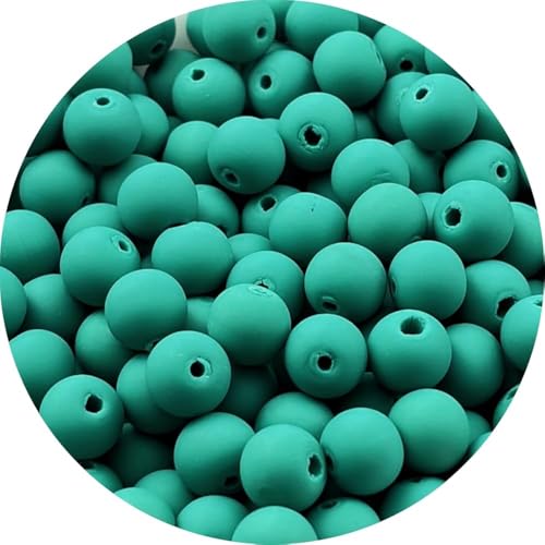 150 Stück 8 mm Polymer-Ton-Perlen, runde Abstandshalter-Perlen, Heishi-Vinyl-Perlen für die Herstellung von Armbändern, Halsketten, Ohrringen, Zubehör, DIY, Handarbeit (dunkelgrün) von DASUGRHWHCDS