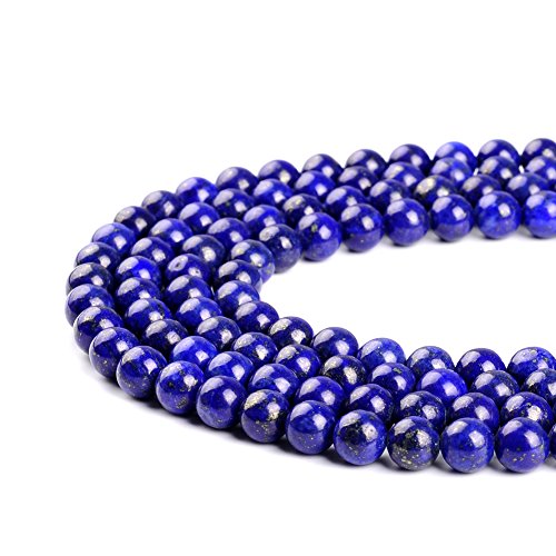 AAA natürliche dunkelblaue Lapislazuli-Edelstein-Perlen, rund, lose Perlen, 2 mm, 3 mm, 4 mm, 6 mm, 8 mm, 10 mm, 12 mm (4 mm) von DASUGRHWHCDS