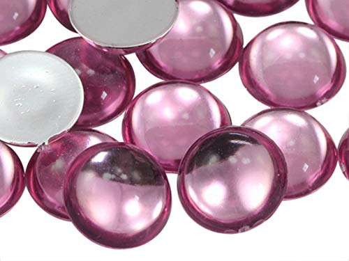 Acryl-Cabochons mit flacher Rückseite, 13 mm, Kunststoff, Edelsteine für Bastelarbeiten, Kostüme, Verzierungen, Kartenherstellung, Schmuck, Cosplay-Schmuck, 50 Stück von DASUGRHWHCDS