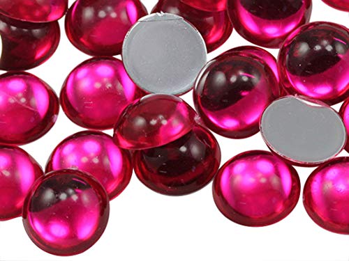 Acryl-Cabochons mit flacher Rückseite, 13 mm, Kunststoff, Edelsteine für Bastelarbeiten, Kostüme, Verzierungen, Kartenherstellung, Schmuck, Cosplay-Schmuck, 50 Stück von DASUGRHWHCDS