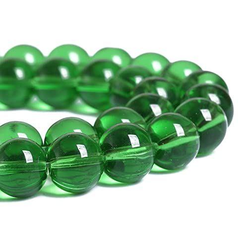 Glasperlen, 10 mm, 38 Stück, grüne Abstandshalter für Schmuckherstellung, DIY, Armband, Halskette von DASUGRHWHCDS