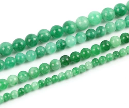 Natürliche weiß-grüne Chalcedon-Perlen, rund, lose Perlen für Schmuckherstellung, DIY, Armband, Halskette (12 mm) von DASUGRHWHCDS