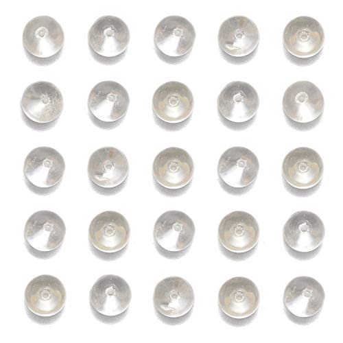 Original Natursteinperlen, rund, lose Perlen, 6 mm, 8 mm, 10 mm (klare Quarzkristalle, 10 mm, 100 Perlen), 100 Stück von DASUGRHWHCDS