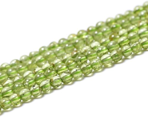 Rare Collection Natursteinperlen, Peridot, rund, lose Perlen für Schmuckherstellung, DIY, Armband, Halskette (3 mm) von DASUGRHWHCDS