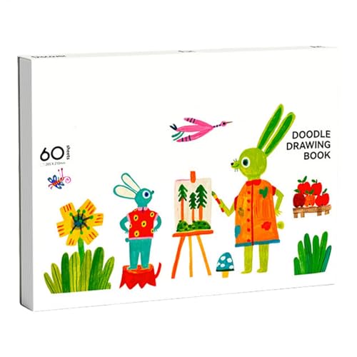 DAWCBVJQ Skizzenbuch zum Zeichnen, Kartoneinband, Aquarell-Skizzenbuch, Kinder, Zeichenpapier, vielseitiges Kunsterstellungsskizzenbuch, Zeichenbuch für Kinder, Studenten, Erwachsene von DAWCBVJQ