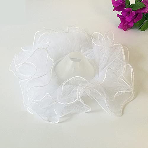 6 Stück 4 Schichten gewelltes Netzgarn Spitze Bouquet Kragen DIY Bouquet Halter Hochzeit Braut Bouquet Clip Kragen Blumenstrauß Dekoration Blumenstrauß Halter Hochzeit Zubehör (weiß) von DAWN FLAME