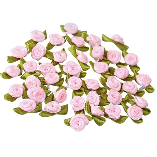 100 x Rosenblüten-Applikationen, Haarspange, Haarband, Armband, Kleidung, Fäustlinge, Nähen, Basteln, Flicken für Haarband von DAYnagh