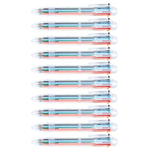 10pcs Multicolor Stift 10 Color In-1-Schreibstift Für Erwachsene Für Erwachsene Retractable Kugelschreiber Für Schreiben Von Journaling von DAYnagh