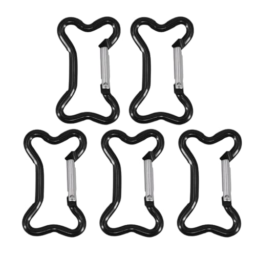 5 x Federverschlüsse aus Aluminiumlegierung, Knochenform, Karabinerhaken, Schlüsselanhänger, Taschenclip, Haken, Schnallenverbinder von DAYnagh