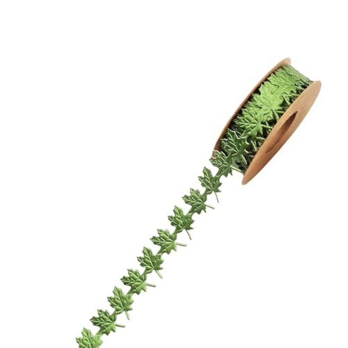 DAYnagh 3 Rollen Blätterbänder, Herbstbänder, Thanksgiving-Bänder, Bastelbänder für Geschenke, Geschenkverpackungen, Blumensträuße, Dekorationen, 4,57 m x 2 cm pro Rolle von DAYnagh