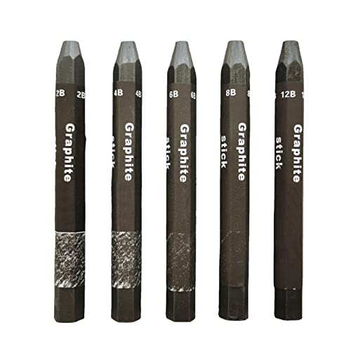 DAYnagh 5Pcs Künstler Skizzieren Bleistift Set Wasserlösliche Malerei Stick Kreide 2B 4B 6B 8B 12B Für Kunst Student Geschenk von DAYnagh