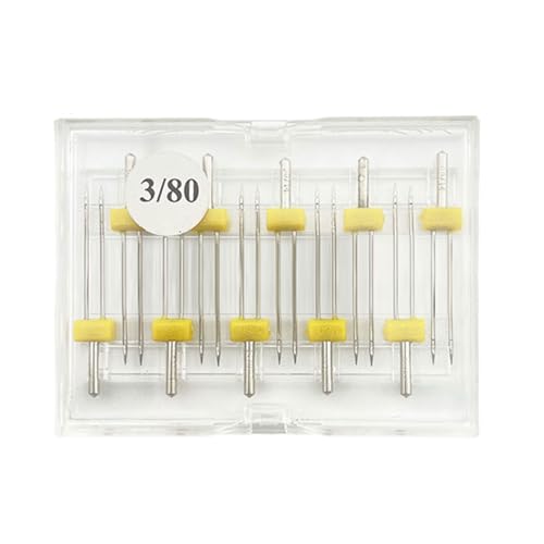 Set Von 10 Nähmaschinennadel Stretch Twin Nadel Für Haushaltsnähmaschinen Twin Nadel Für Stoffprojekt von DAYnagh