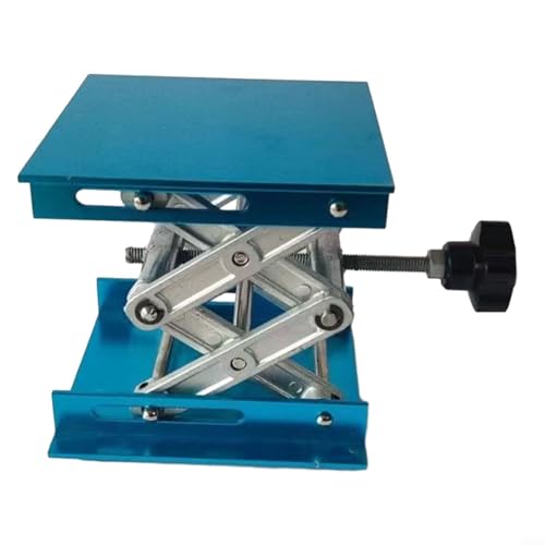 DAZZLEEX 47-143mm Aluminium Router Lift Tisch Holzbearbeitung Gravur Lab Heben Ständer Rack Holzbearbeitung Gravur Blau von DAZZLEEX