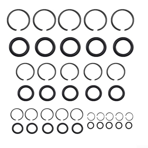 DAZZLEEX 5 Sets pneumatischer Steckschlüssel-Halteringe, O-Ring, mehrere Größen (1/2) von DAZZLEEX