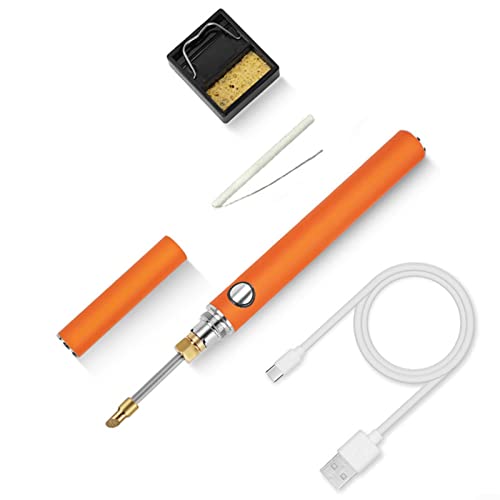 DAZZLEEX Lithium-Ionen-Akku-Lötkolben 5V 15W USB Typ-C-Lötkolbenstift 1100A mit Lötständer, Lötdraht von DAZZLEEX