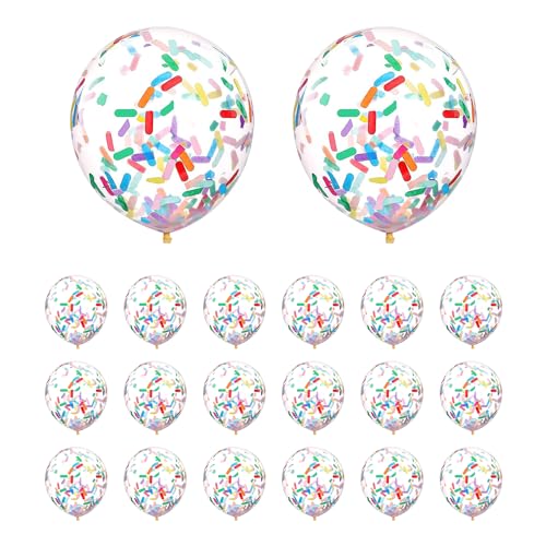 20 Stück bunte Luftballons, Latexballons, Regenbogenballons, Partyballons, Partydekorationen, personalisierte Design-Ballons für Hochzeiten, Partys und Feiern von DAZZLUXE