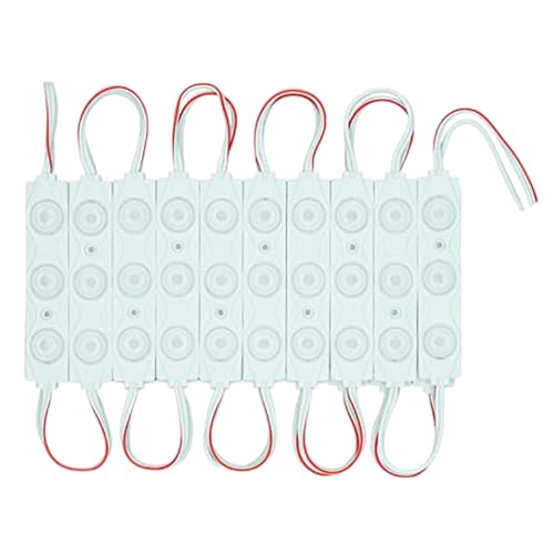 DC 12 V Kaltweiß-Injektions-LED-Modul, wasserdicht, dekorative Hintergrundbeleuchtung für Werbeschilder mit selbstklebender Rückseite (100er-Pack) von DC VOLTAGE