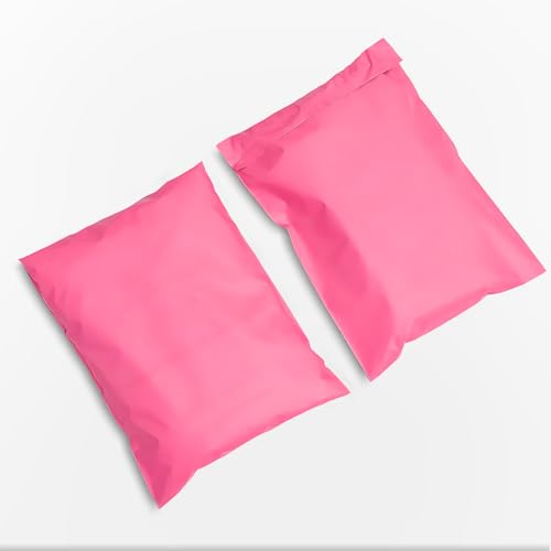 Farbige Versandtaschen, Versandtaschen, Polyethylen, flexible Pakettaschen mit selbstschließendem Verschluss, leicht, 35 x 45 cm, Rosa, 200 Stück von DC VOLTAGE