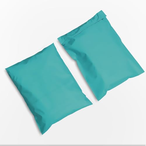 Farbige Versandtaschen, Versandtaschen, Polyethylen, flexible Pakettaschen mit selbstschließendem Verschluss, leicht (20 x 30 cm), Cyanblau, 300 Stück von DC VOLTAGE