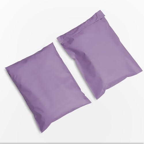 Farbige Versandtaschen aus Polyethylen, flexible Versandtaschen mit selbstschließendem Verschluss, leicht (35 x 45 cm), Violett, 300 Stück von DC VOLTAGE