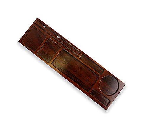 Buche Schreibtisch Organizer Holz Ordnungssystem | Stiftehalter Büroklammern mit 8 Ablagefächer | Schreibtischorganisator für Büro Zubehör | Keyboard Desk Organizer Platzsparendes (Wild_Buche) von DC21