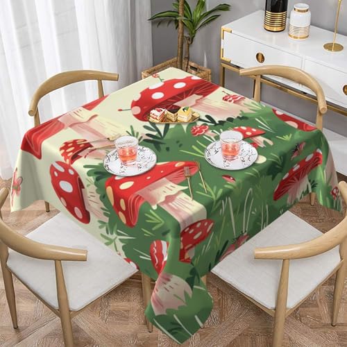 DCARSETCV Quadratische Tischdecke mit Cartoon-Pilzmotiv, 137,2 x 137,2 cm, Stoff-Tischdecke, waschbar, Tischdecke für Küche, Esszimmer, Dekoration, Hochzeitsfeiern DCARSETCV Quadratische Tischdecke mit Cartoon-Pilzmotiv, 137,2 x 137,2 cm, Stoff-Tischdecke, waschbar, Tischdecke für Küche, Esszimmer, Dekoration, Hochzeitsfeiern von DCARSETCV