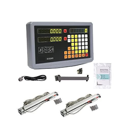 2-Achsen-Digitalanzeige-DRO-Kit SDS2MS und 2 Stück KA300 KA500 Slim Lineal Hochpräzise Linearskala Optische Encoder-Drehmaschine 502/5,000 - Werkzeuge für Maschinenbauer(DRO-2PCS KA300) von DCDCD