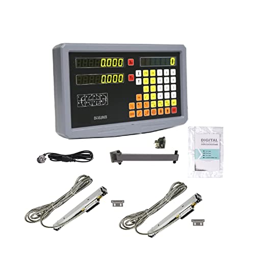 2-Achsen-Digitalanzeige-DRO-Kit SDS2MS und 2 Stück KA300 KA500 Slim Lineal Hochpräzise Linearskala Optische Encoder-Drehmaschine 502/5,000 - Werkzeuge für Maschinenbauer(DRO-2PCS KA500) von DCDCD