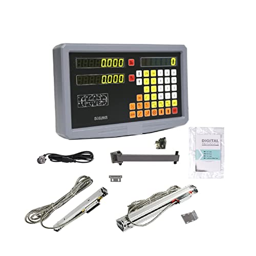 2-Achsen-Digitalanzeige-DRO-Kit SDS2MS und 2 Stück KA300 KA500 Slim Lineal Hochpräzise Linearskala Optische Encoder-Drehmaschine 502/5,000 - Werkzeuge für Maschinenbauer(DRO-KA300-KA500) von DCDCD