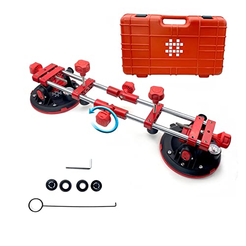 90-180-Grad-Steinnaht-Setter 8-Zoll-Vakuumsaugnapf-Setter For Spleißen Von Bodenarbeitsplatten Mit Manometer-Handwerkzeug For Quarzplatten, Granit, Stein, Marmor - Nahtwerkzeuge(With suitcase,1 piece) von DCDCD