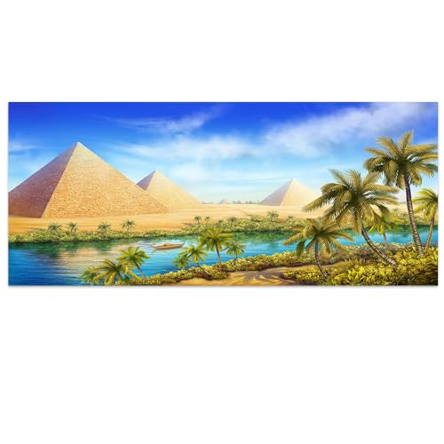 DCIDBEI / 110 x 50 cm DIY 5D Diamond Painting ägyptische Landschaft, Stickerei Kreuzstich Diamant Pyramide, dekoratives Handwerk Treppe Wohnzimmer/Bestes Geschenk/Mosaik Diamond Art von DCIDBEI