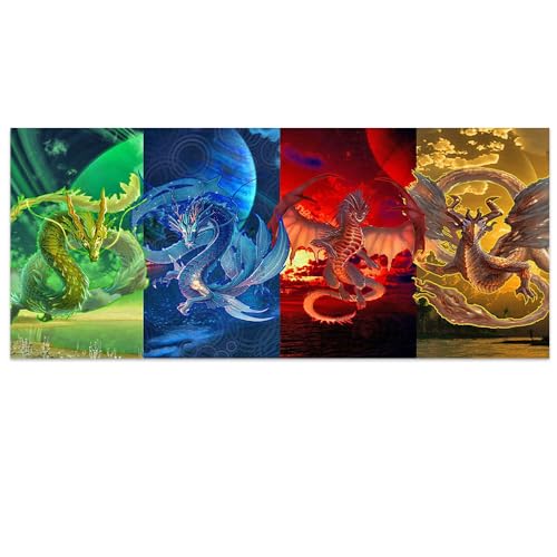 DCIDBEI / 110 x 50 cm Diamond Painting Großes Format Tiere, Stickerei, Diamant-Komplettset Drache, DIY 5D Puzzle Diamant Anime, Crystal Art Dekoration Wand Kinderzimmer Geschenkidee von DCIDBEI