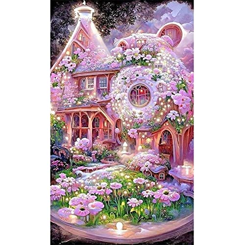 DCIDBEI 3D Ai Diamond Painting Erwachsene Landschaft 40x60 cm Bastelset Erwachsene Diamond Painting Schloss Landschaft Rose Schloss Craft Buddy Crystal Art Stickbilder Vorgedruckt Kreuzstich Basteln von DCIDBEI