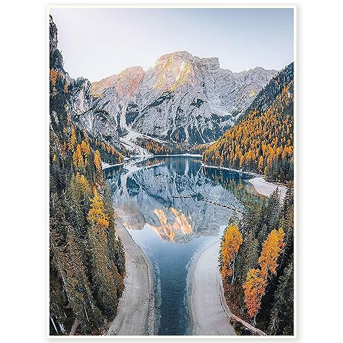 DCIDBEI 40 x 50 CM 5D Diamond Painting See in den Bergen für Erwachsene, DIY Puzzle Diamant Quadratisch, Diamant Painting Bilder Landschaft Wald, Kristall Kunst für Zuhause Wanddekoration von DCIDBEI