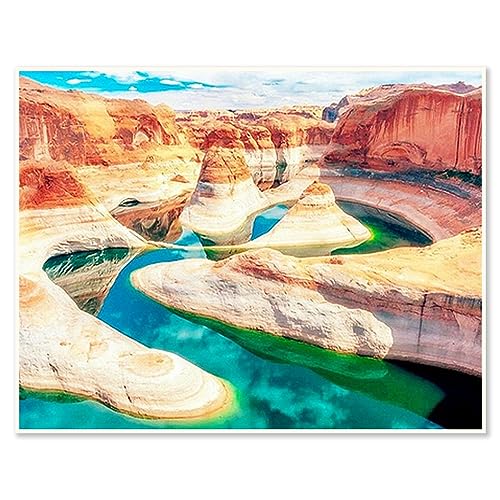 DCIDBEI 50 x 40 cm 5D Diamond Painting Grand Canyon, DIY Puzzle Diamante Landschaft Berge, Diamant Malerei Quadratisch, Mosaik-Bastelarbeiten für Erwachsene, Wanddekoration Wohnzimmer Schlafzimmer von DCIDBEI