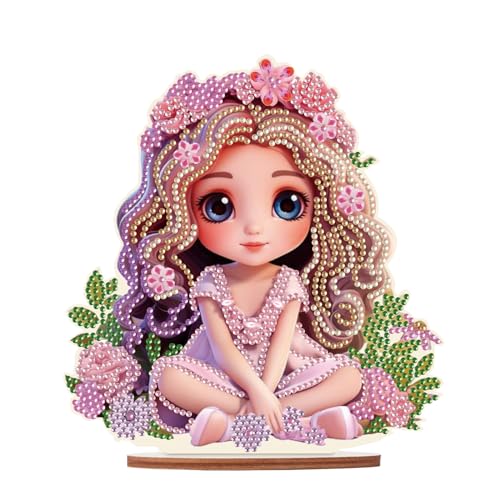 DCIDBEI 5D DIY Diamond Painting Ornamente Prinzessin 13x20 cm Diamond Painting Ornament Engel Diamant Malerei Tischdeko Elfe Diamant Painting Tisch Deko Fee Kreuzstich Set Vorgedruckt Anfänger von DCIDBEI