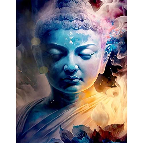 DCIDBEI 5D Diamond Painting Buddha 30x40 cm Diamant Painting Bilder Buddha Meditation Malen nach Zahlen Erwachsene Buddha Bild Diamant Malerei Stickerei Kreuzstich Set Diamond Painting Buddha Lotus von DCIDBEI