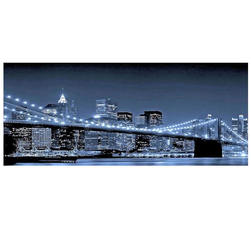 DCIDBEI Diamond Painting Erwachsene Landschaft 110x50cm New York Diamond Painting New York City Brücke Diamant Painting Bilder Erwachsene Landschaften New York Nachts Embroidery Stickbilder von DCIDBEI