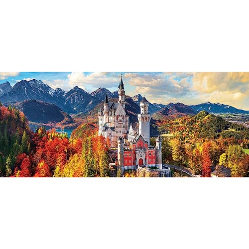 DCIDBEI Diamond Painting Berge 110x50 cm Diamant Painting Bilder Erwachsene Berge Diamond Painting Berge Landschaften Diamond Painting Schloss Neuschwanstein Diamond Ländliche Landschaft von DCIDBEI